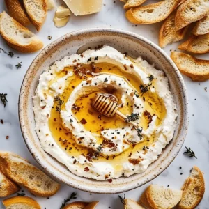 Delicious Ricotta Dip with Hot Honey