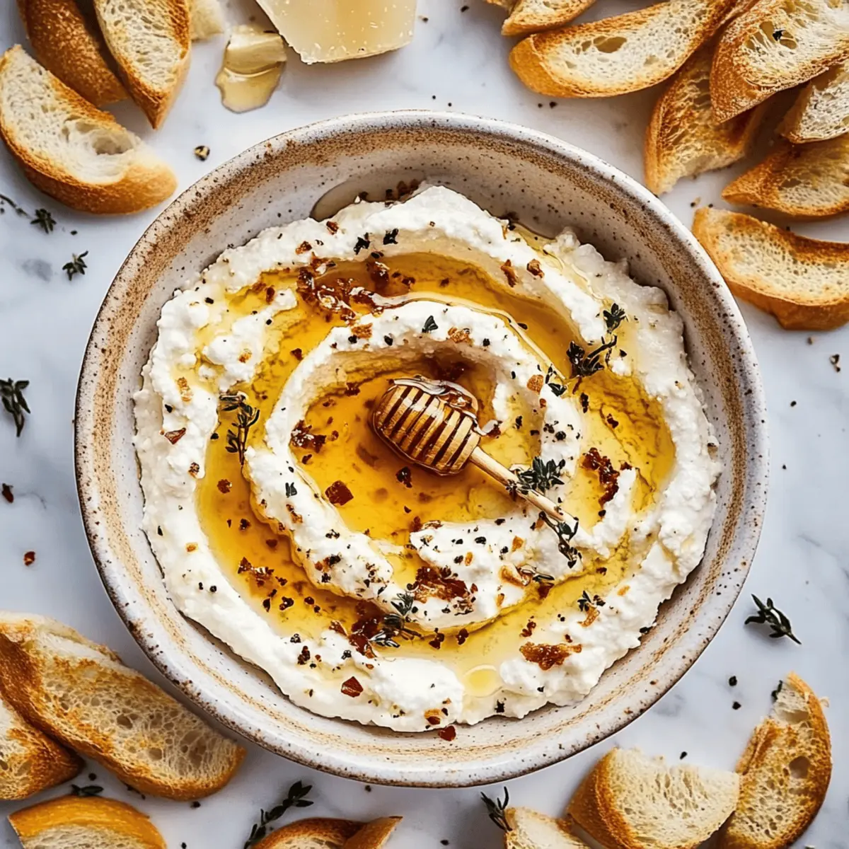 Delicious Ricotta Dip with Hot Honey