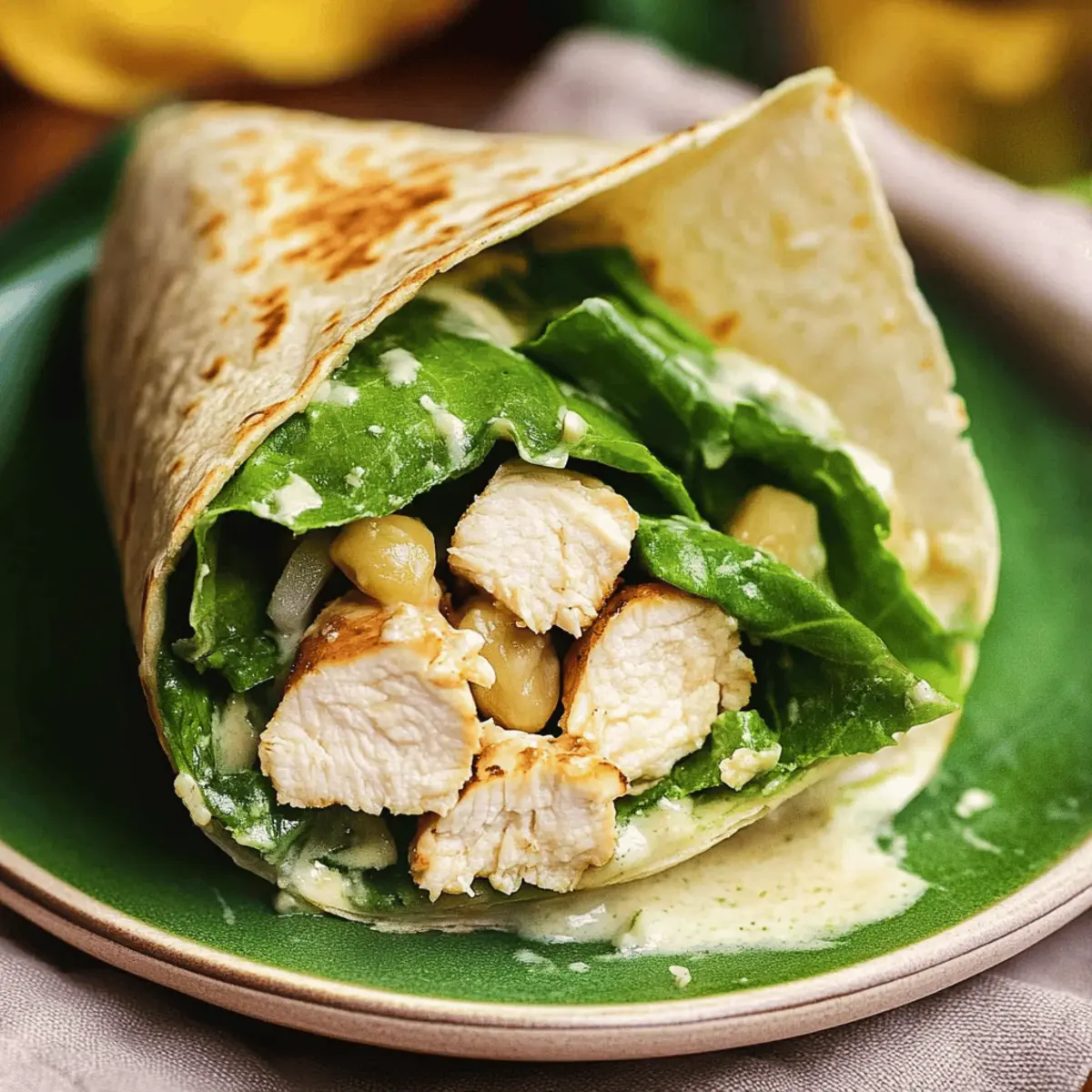 Creamy & Juicy Chicken Caesar Salad Wrap for Quick Lunches