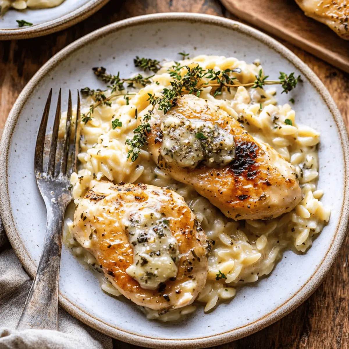 Slow Cooker Parmesan Herb Chicken with Orzo