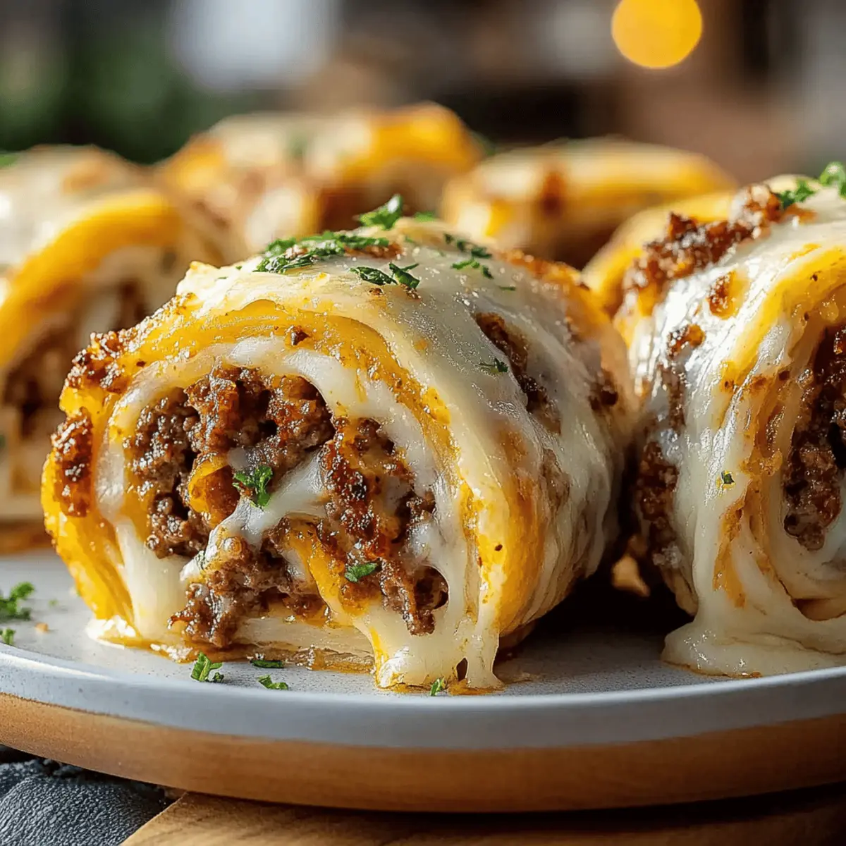 Irresistible Garlic Butter Cheeseburger Rollups Packed with Flavor