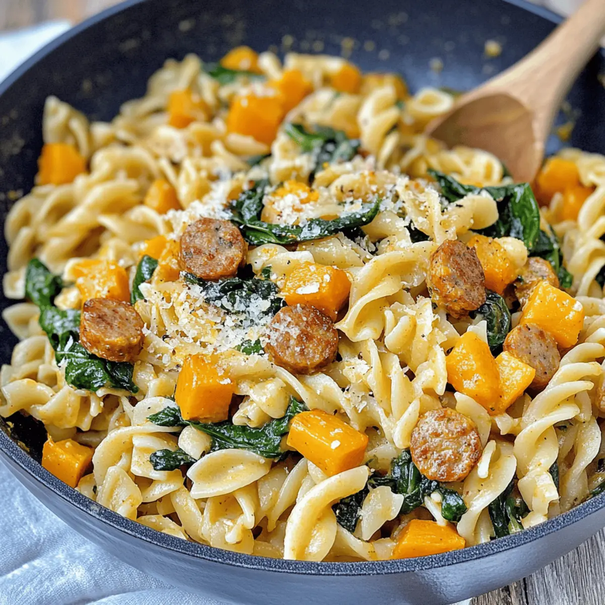 Butternut Squash Pasta with Sausage and Spinach Recipe Guide