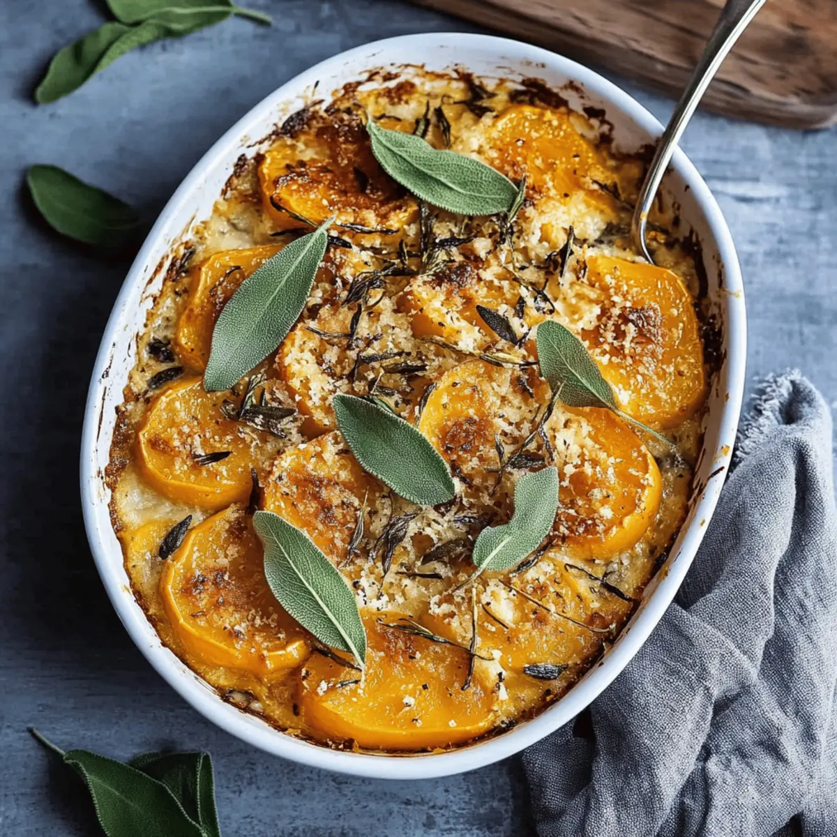 Savory Sage Butternut Squash Gratin Recipe for Comfort Food Lovers