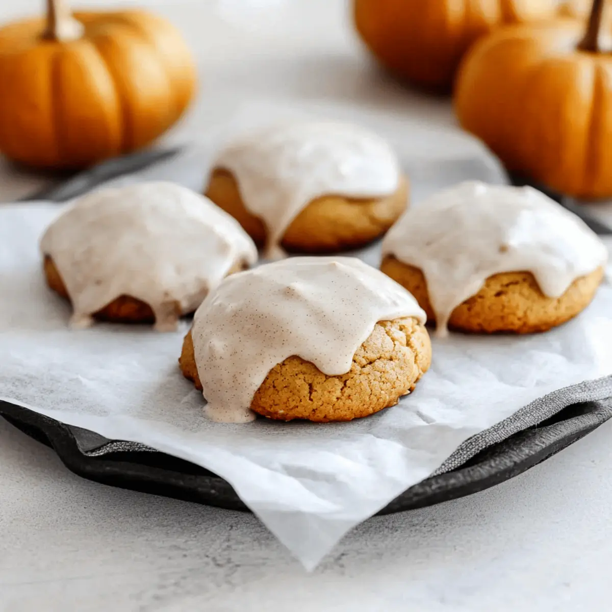 Soft Pumpkin Cookies with Cinnamon Frosting for Fall Baking Delights