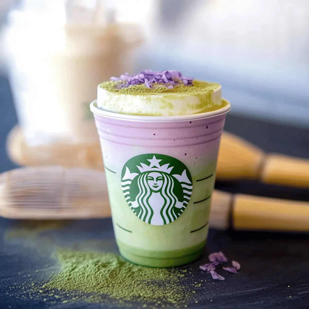 Delicious Iced Lavender Cream Oatmilk Matcha Starbucks Order Recipe