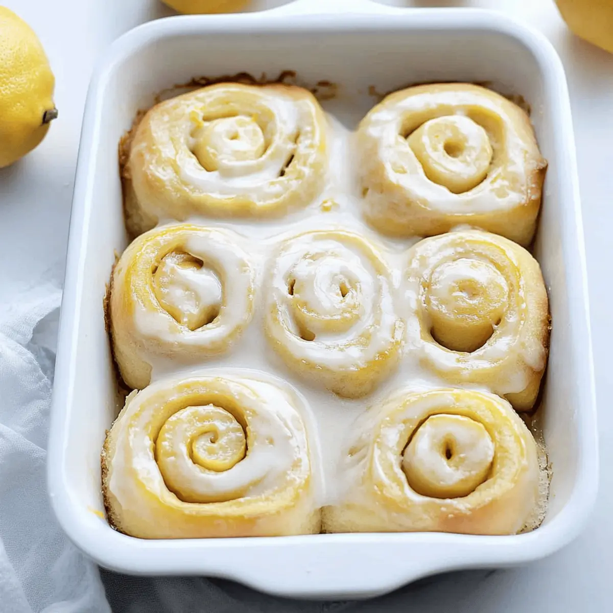 Indulge in Soft and Zesty Lemon Rolls with Creamy Drizzle