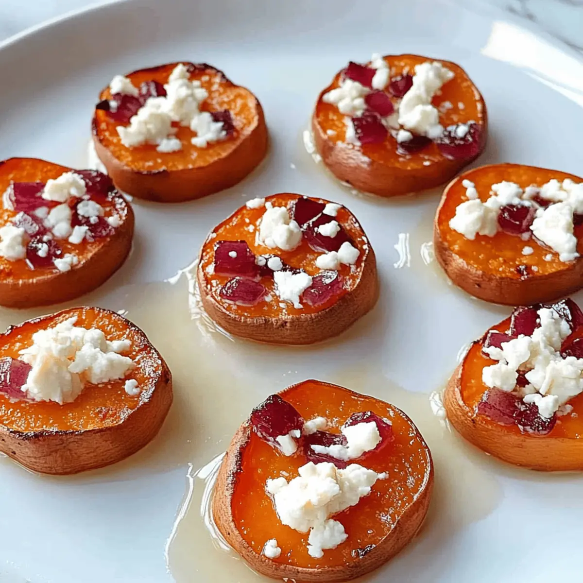Delicious Honey Feta Sweet Potato Rounds for Perfect Appetizers