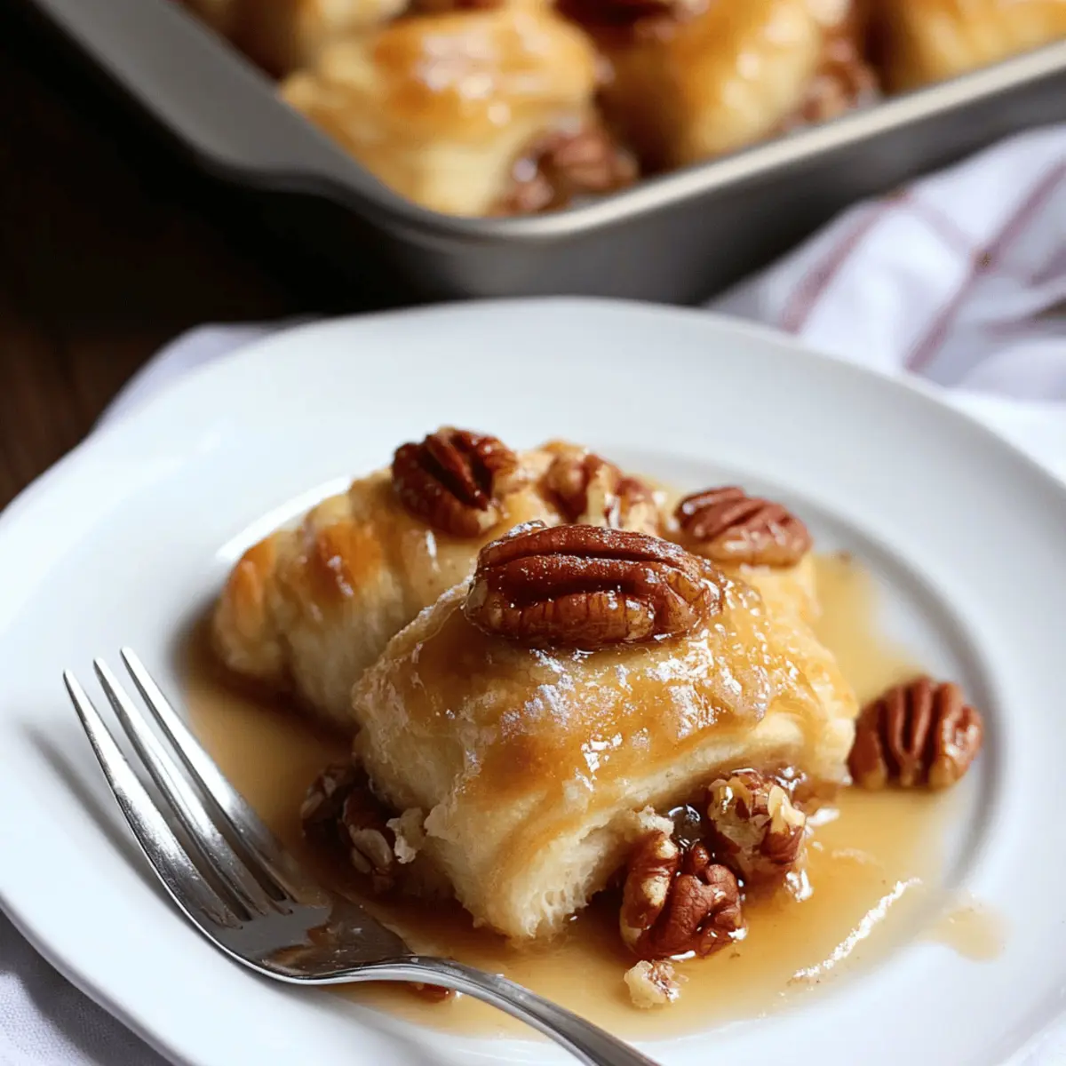 Buttery Crescent Rolls with Pecan Filling and Cream Cheese