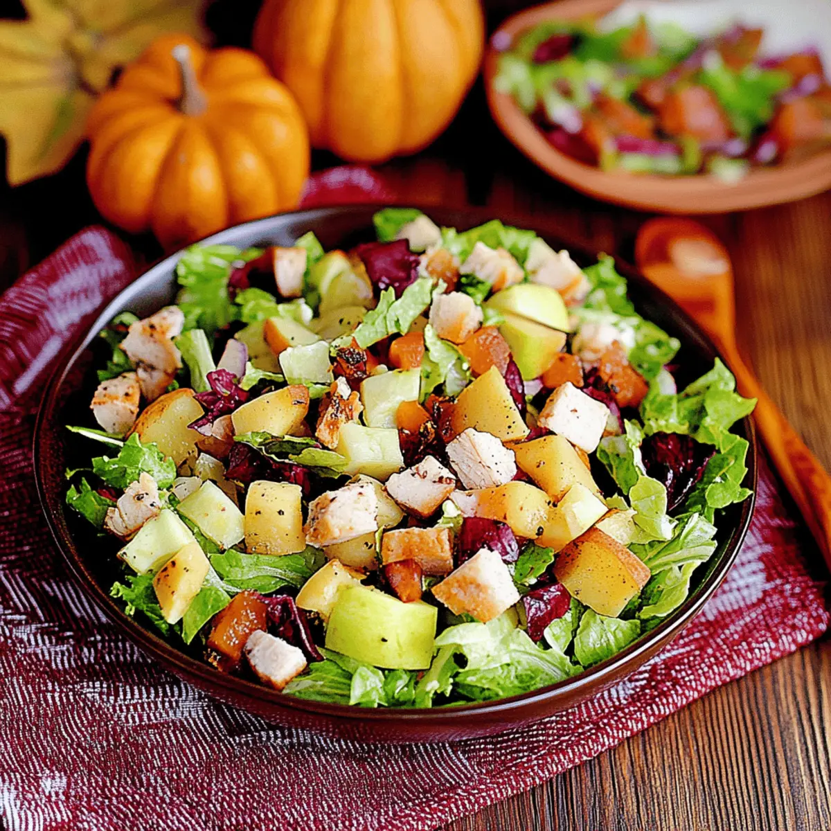 Delicious Autumn Chopped Salad with Bacon and Fruit Flavors