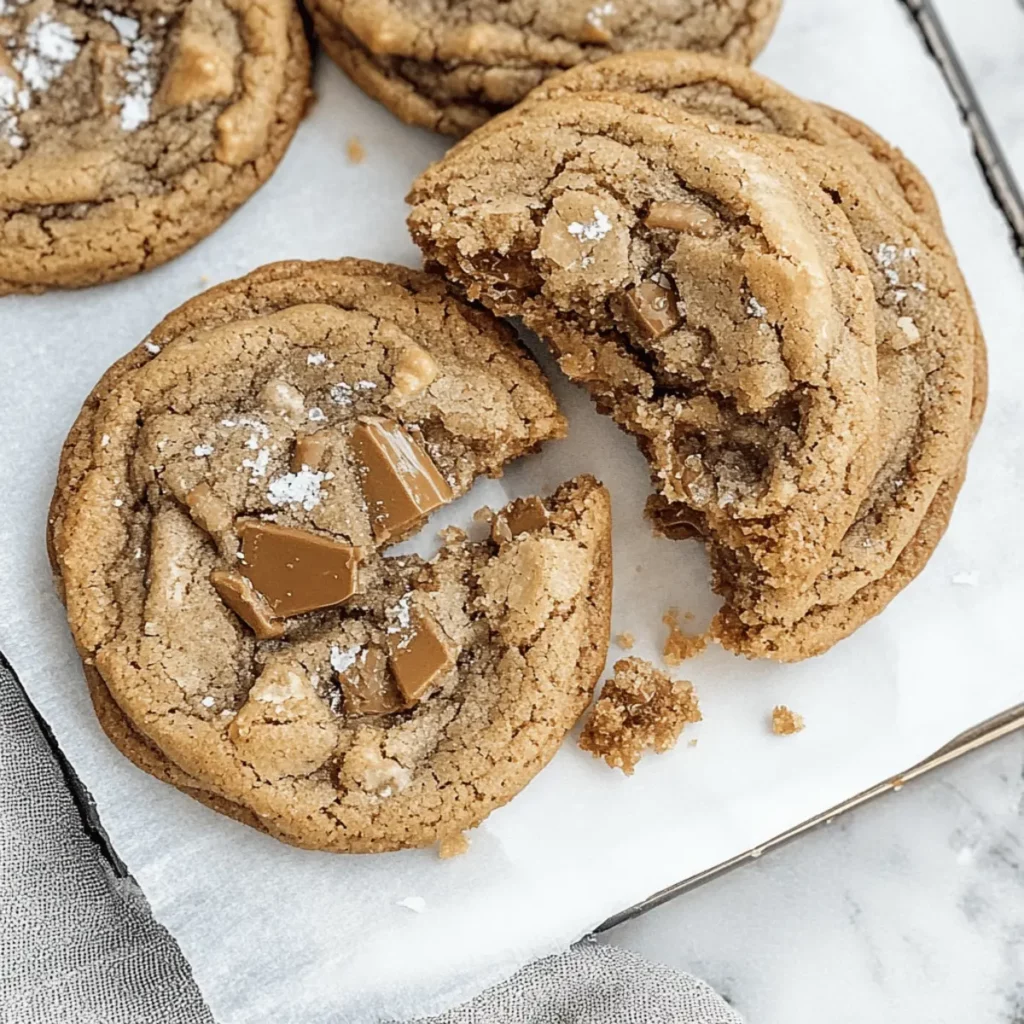 Brown Butter Coffee Toffee Cookies
