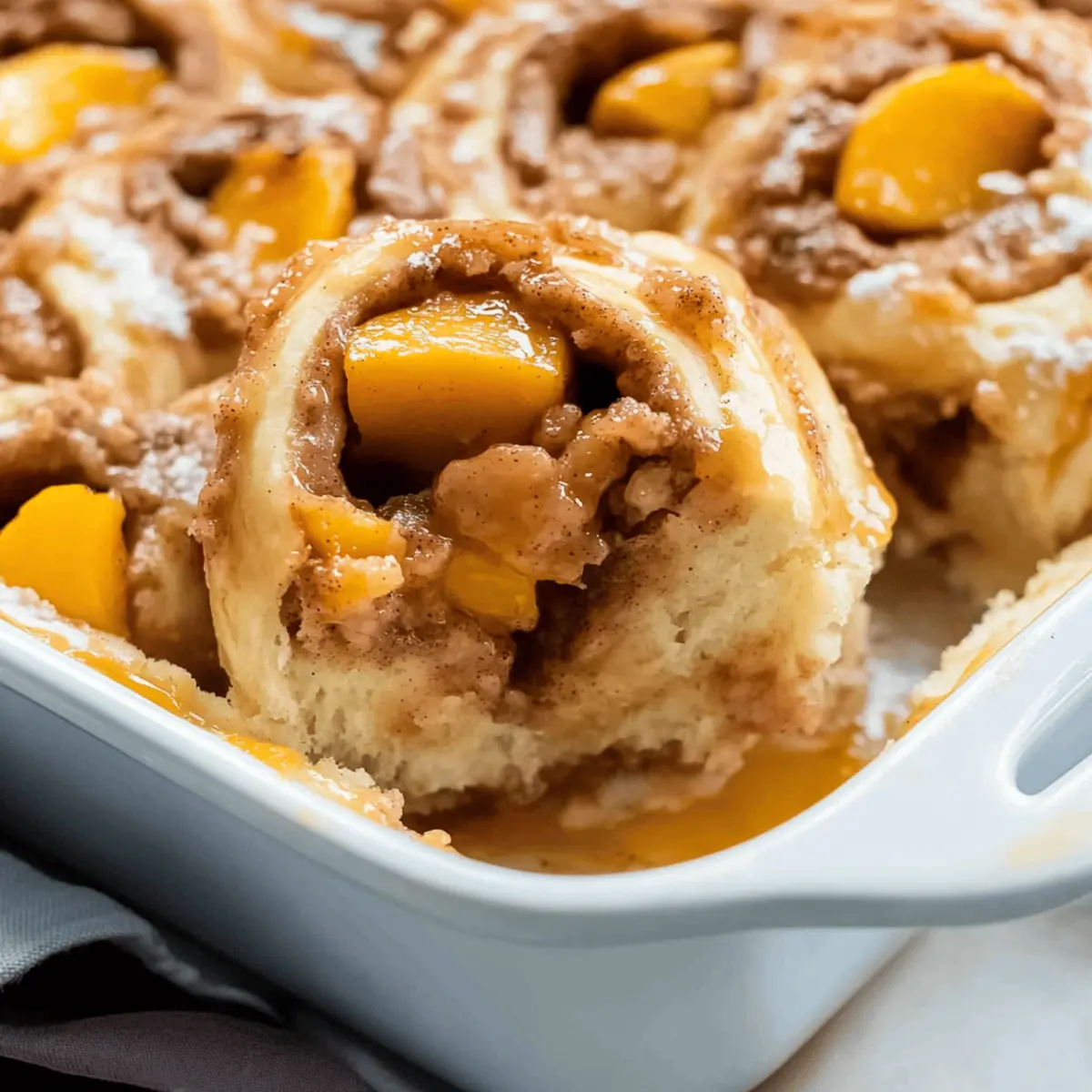 Delicious Peach Cobbler Cinnamon Rolls Recipe for Sweet Cravings