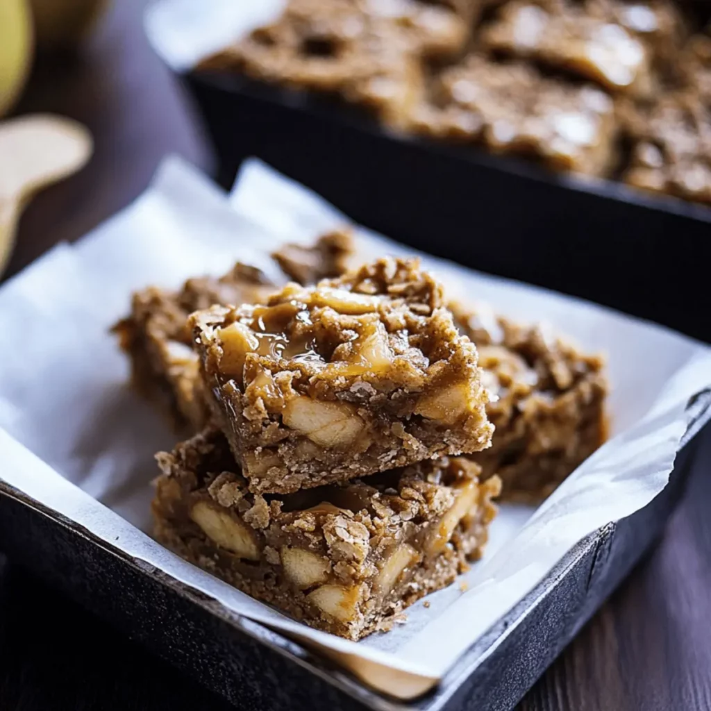 Irresistible Salted Caramel Apple Bars
