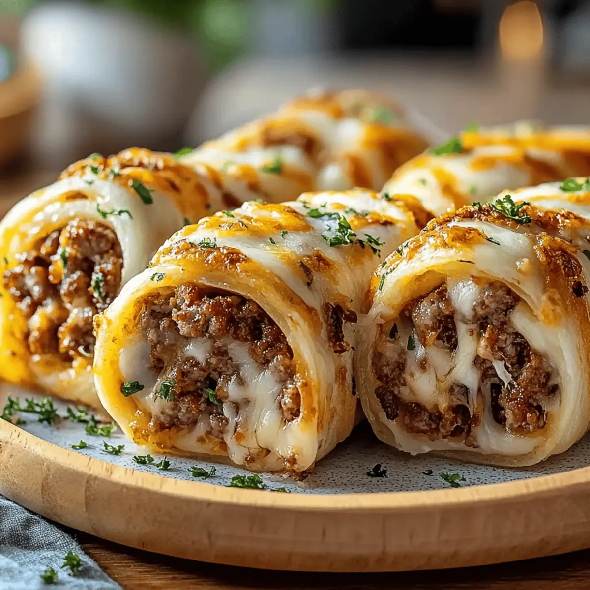 Irresistible Garlic Butter Cheeseburger Rollups Packed with Flavor