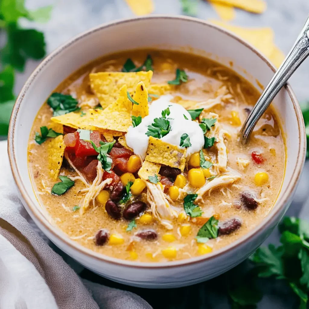 Crockpot Chicken Tortilla Soup