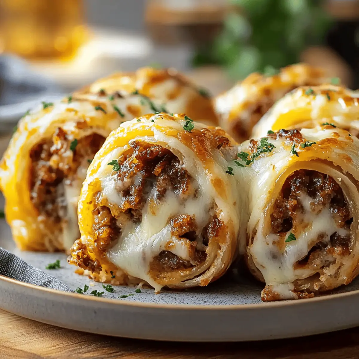 Irresistible Garlic Butter Cheeseburger Rollups Packed