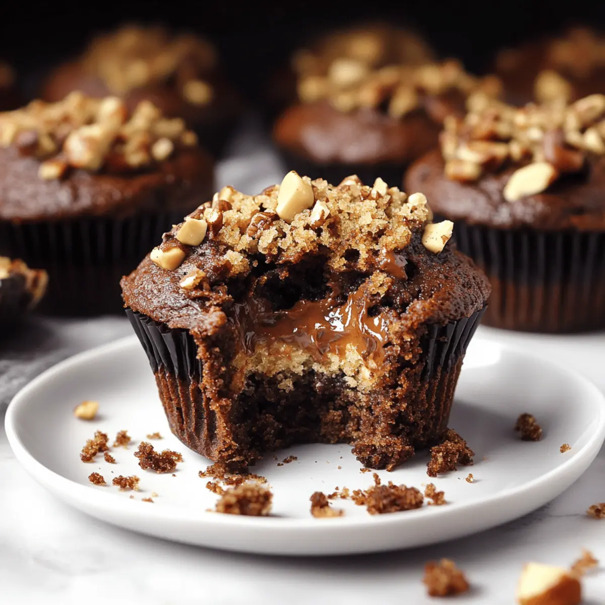 Indulgent Chocolate Mascarpone Muffins with Hazelnut Crumble