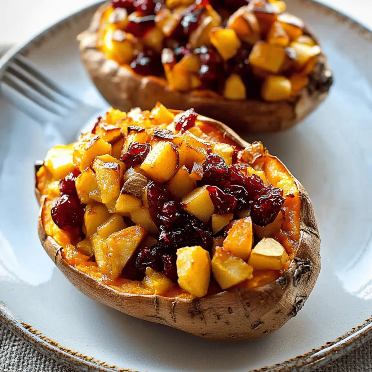 Irresistible Cranberry Apple Twice-Baked Sweet Potatoes Recipe