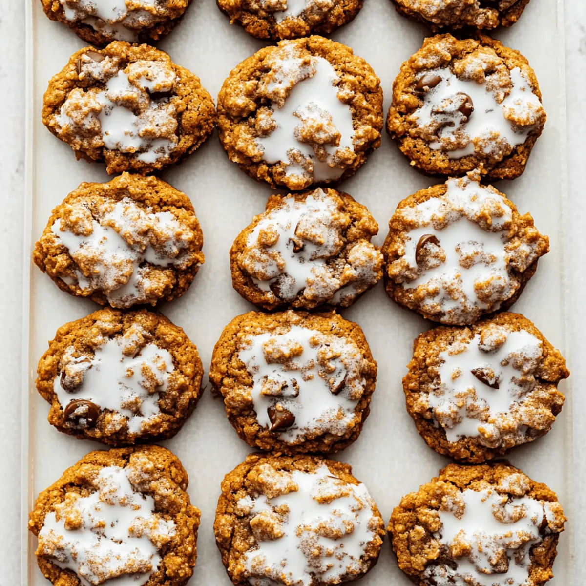 Brown Butter Pumpkin Oatmeal Chocolate Chip Cookies