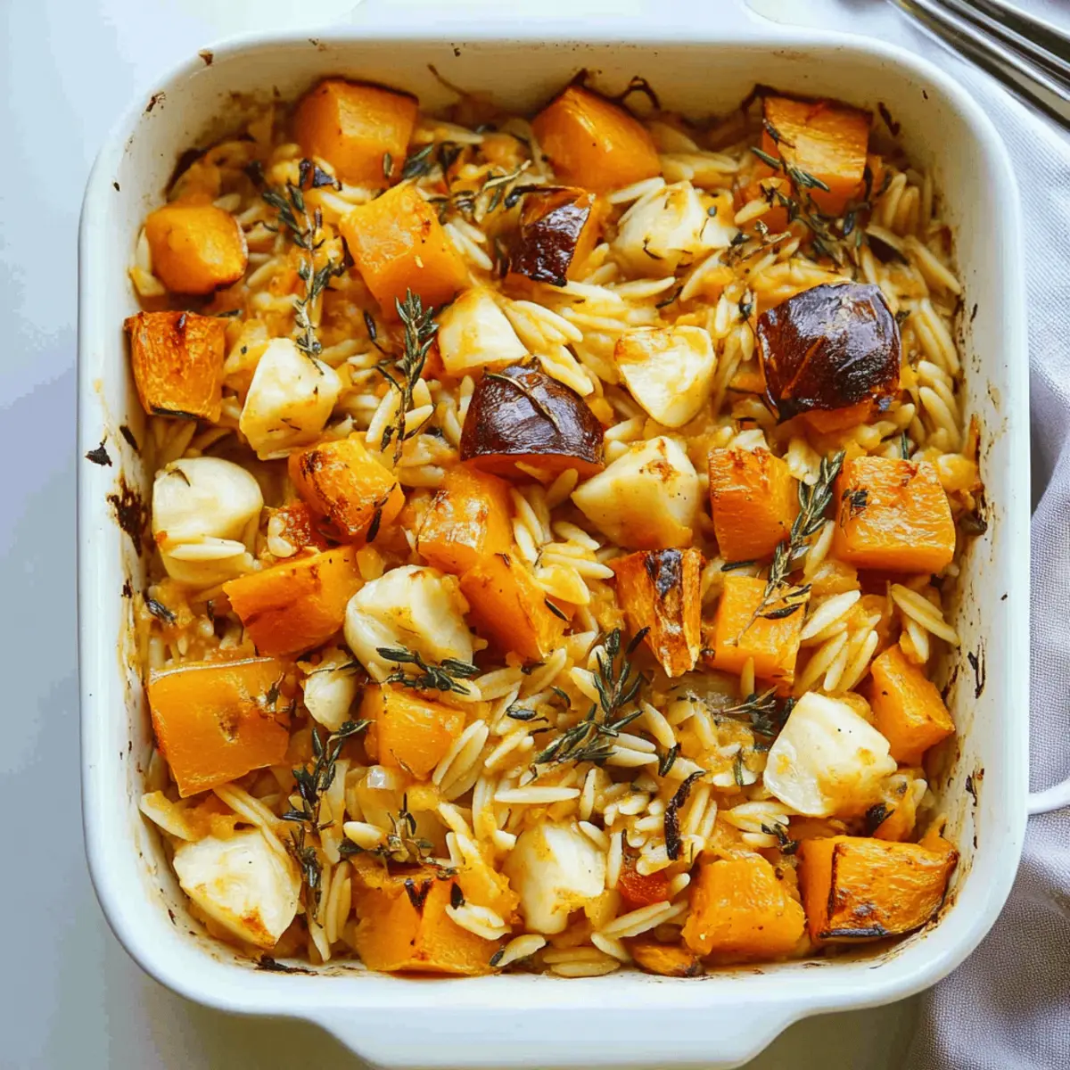 Delicious Halloumi & Butternut Squash Orzo Bake Recipe