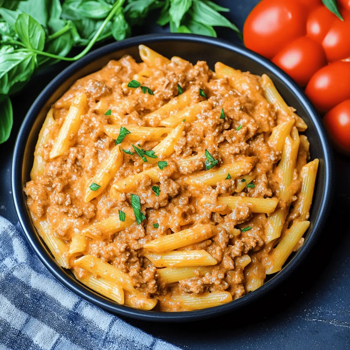 High Protein Creamy Beef Pasta Recipe Ready in 35 Minutes