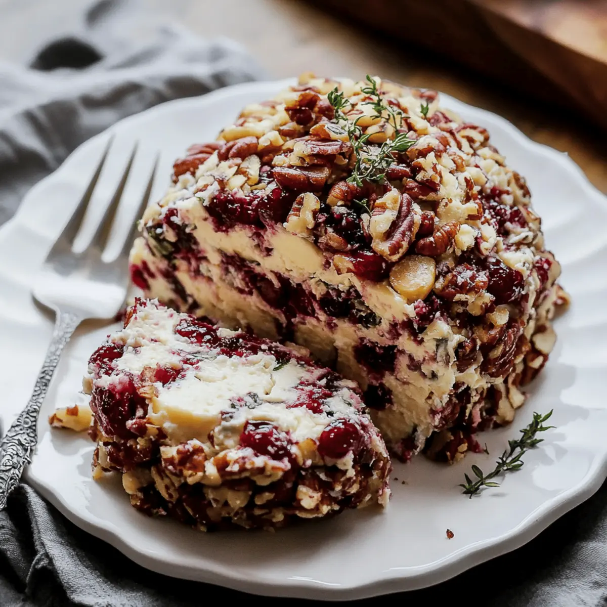 Delicious Cranberry Pecan Cheese Log with Bacon Recipe