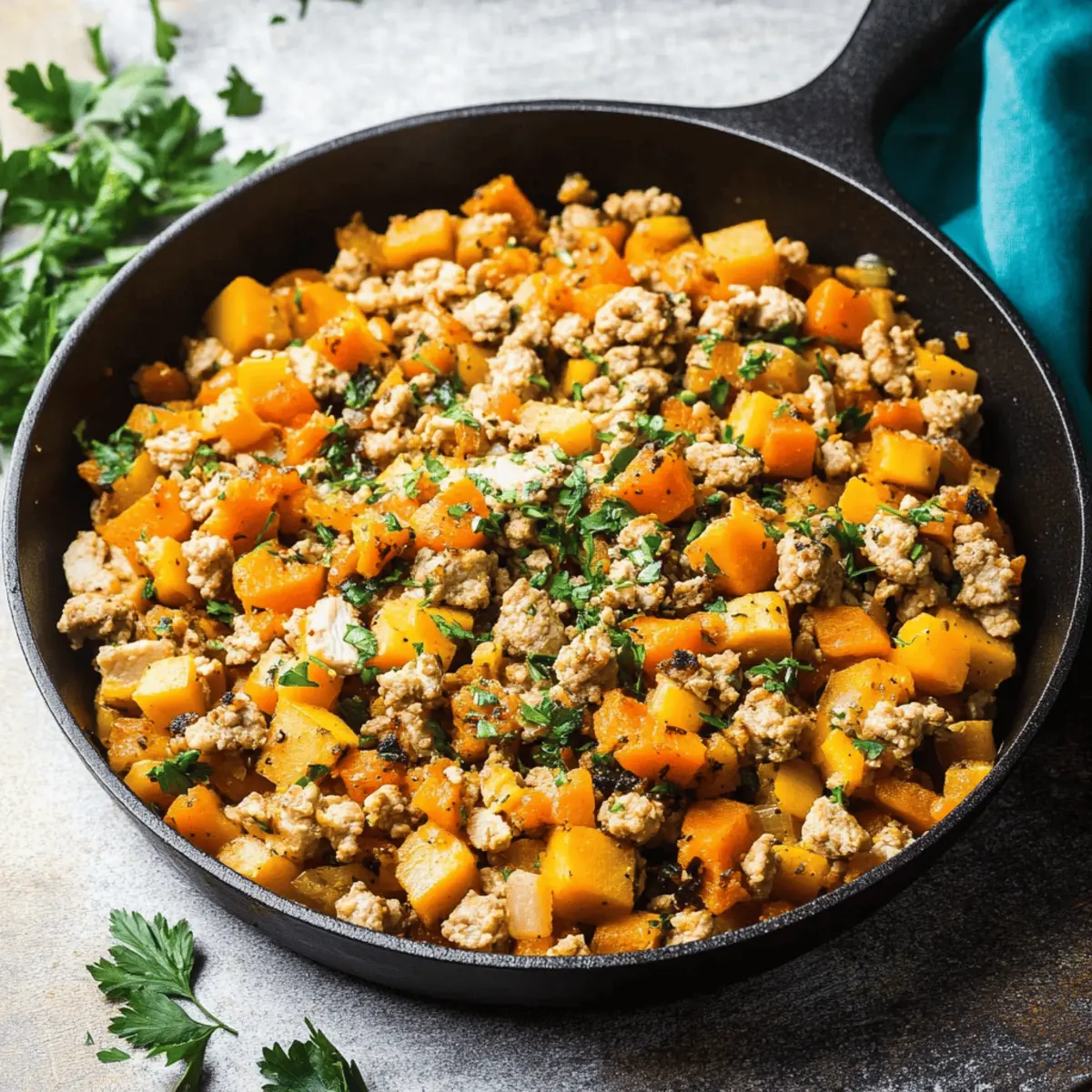Delicious Ground Turkey Butternut Squash Skillet Recipe for Dinner