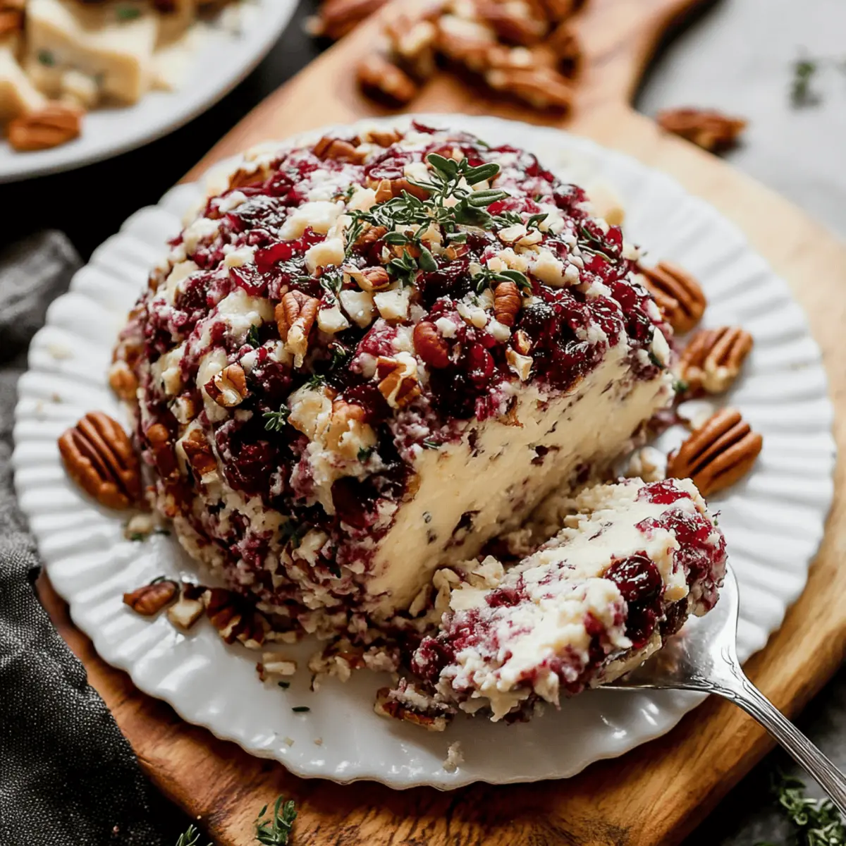 Delicious Cranberry Pecan Cheese Log with Bacon Recipe