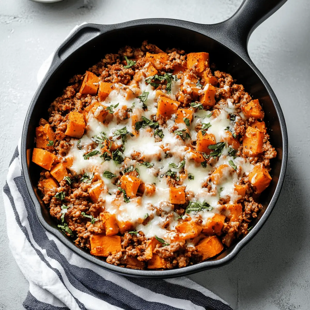 Sweet Potato and Ground Turkey Bake