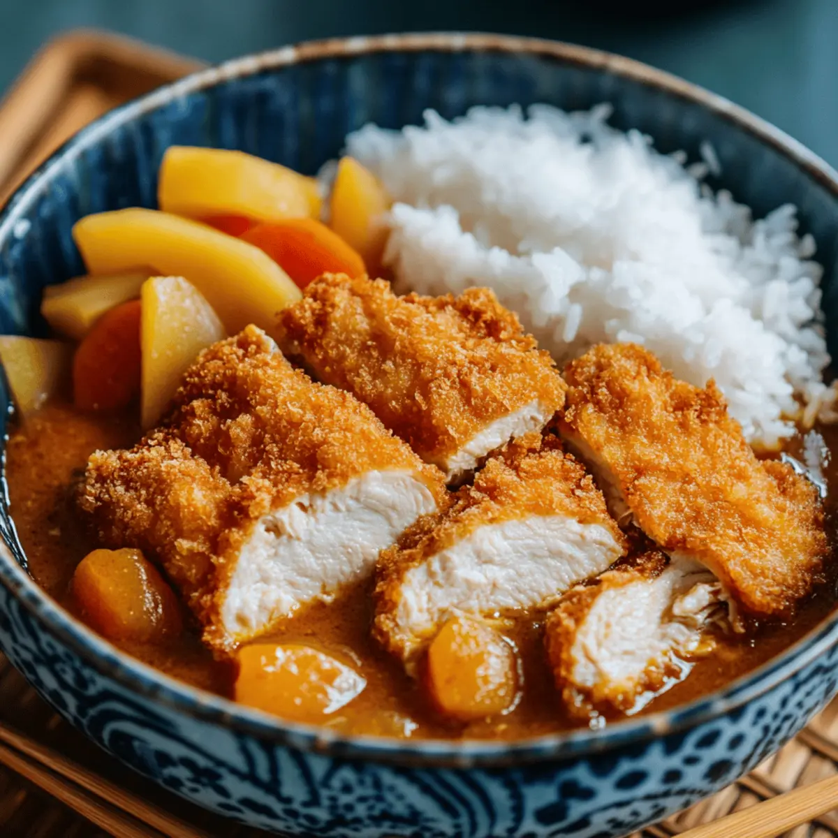 Delicious Japanese Chicken Katsu Curry Recipe Over Rice