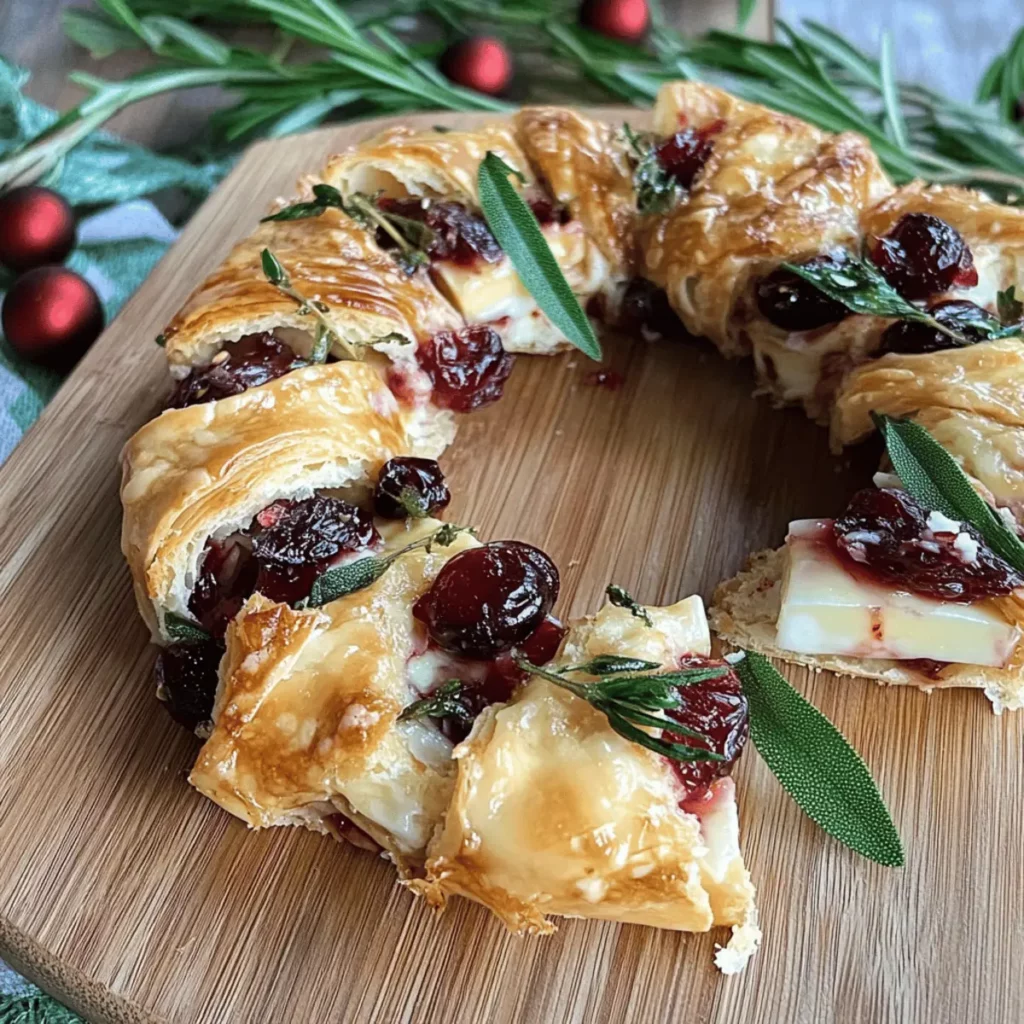 Cranberry and Brie Wreath