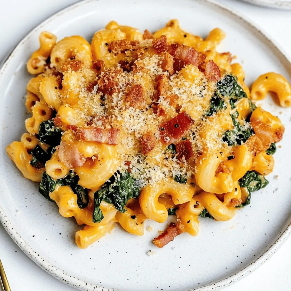 Delicious Spinach Bacon Pumpkin Mac and Cheese Recipe to Try