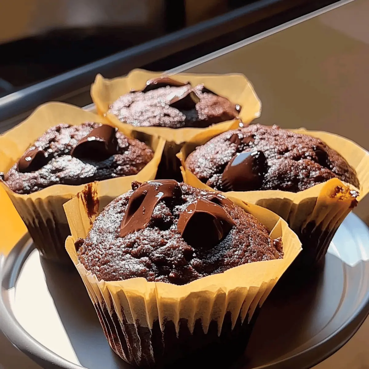 Delicious Olympic Village Double Chocolate Muffins Recipe