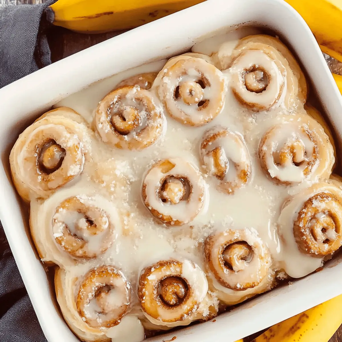 Delicious Banana Bread Cinnamon Rolls with Cream Cheese Frosting