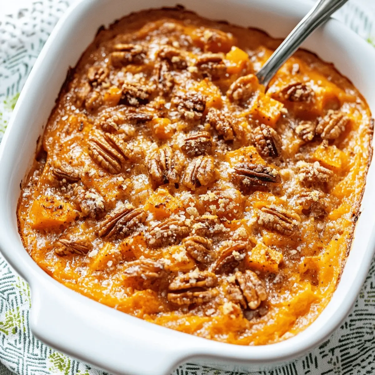 Delicious Butternut Squash Casserole Recipe with Pecan Topping