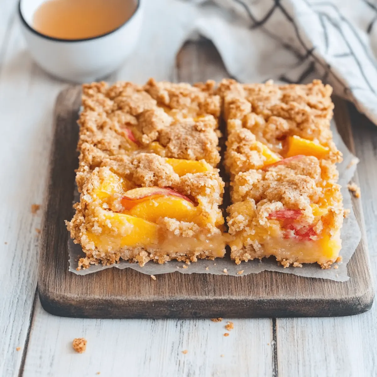 Delicious Peaches and Cream Crumble Bars Recipe for Summer Desserts