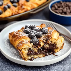 Chocolate Croissant Breakfast Bake
