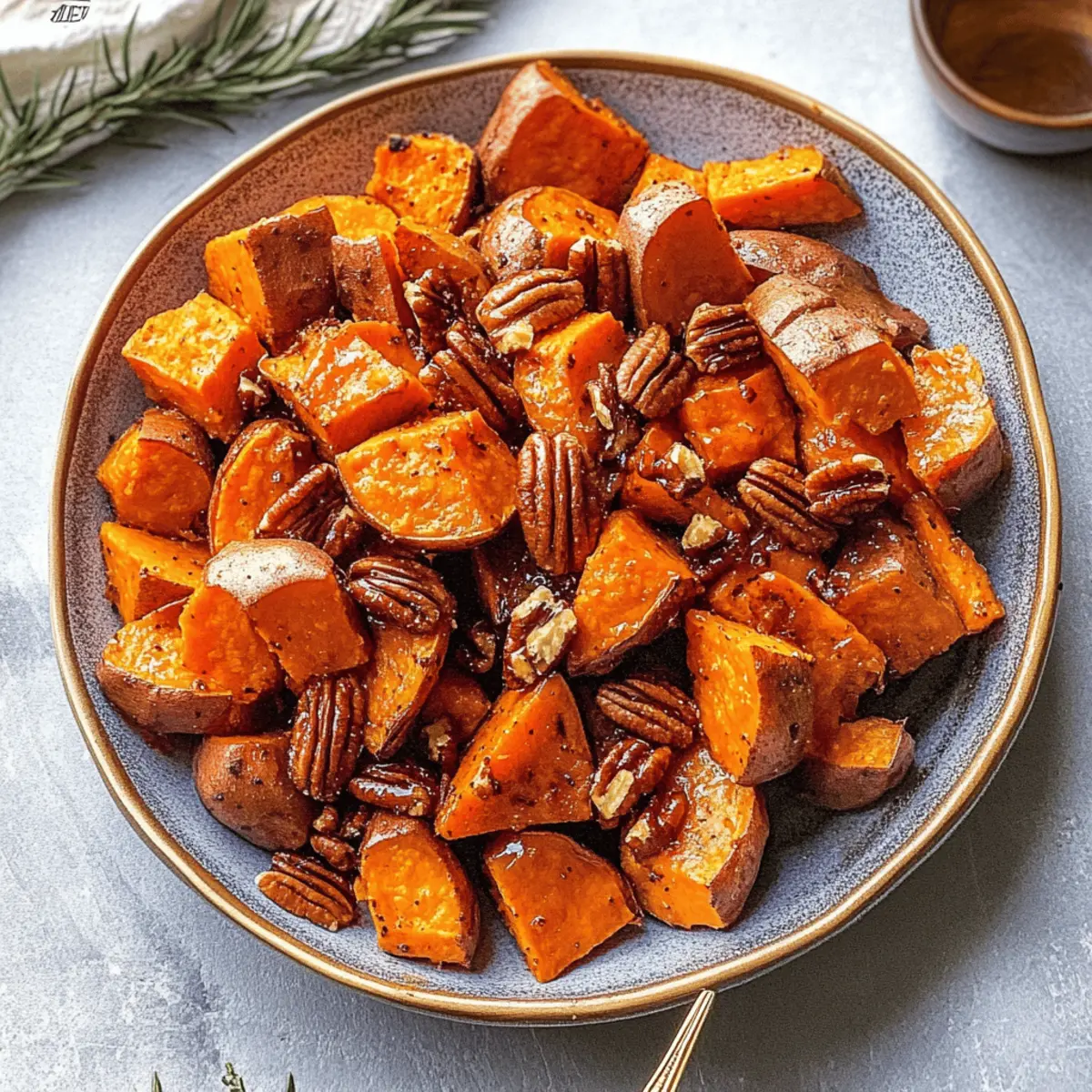 Maple Walnut Roasted Sweet Potatoes