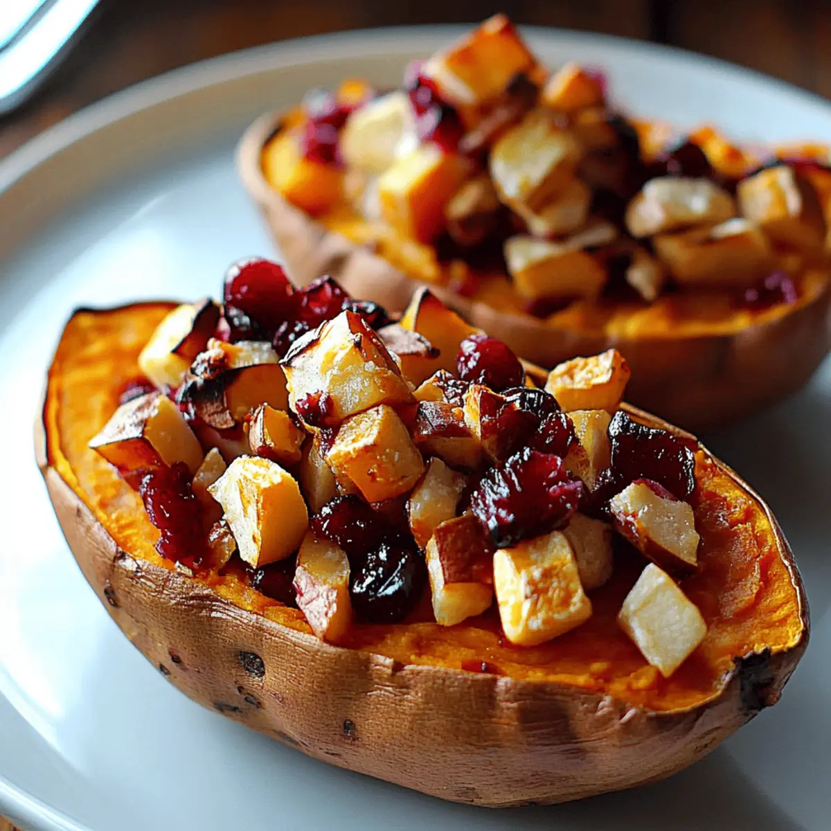 Delicious Cranberry Apple Twice-Baked Sweet Potatoes Recipe