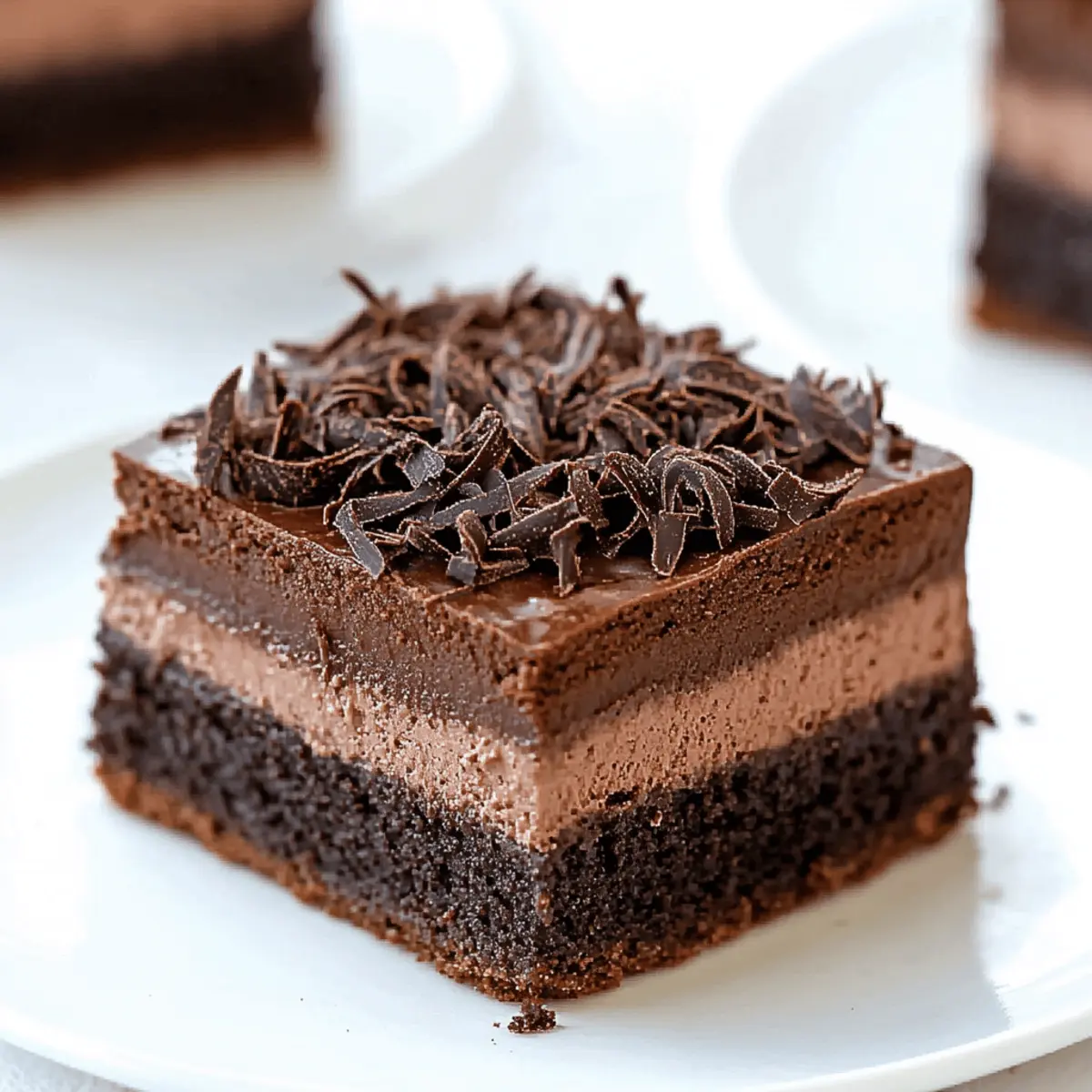 Layered Chocolate Mousse Brownies for Valentine’s Dessert Ideas