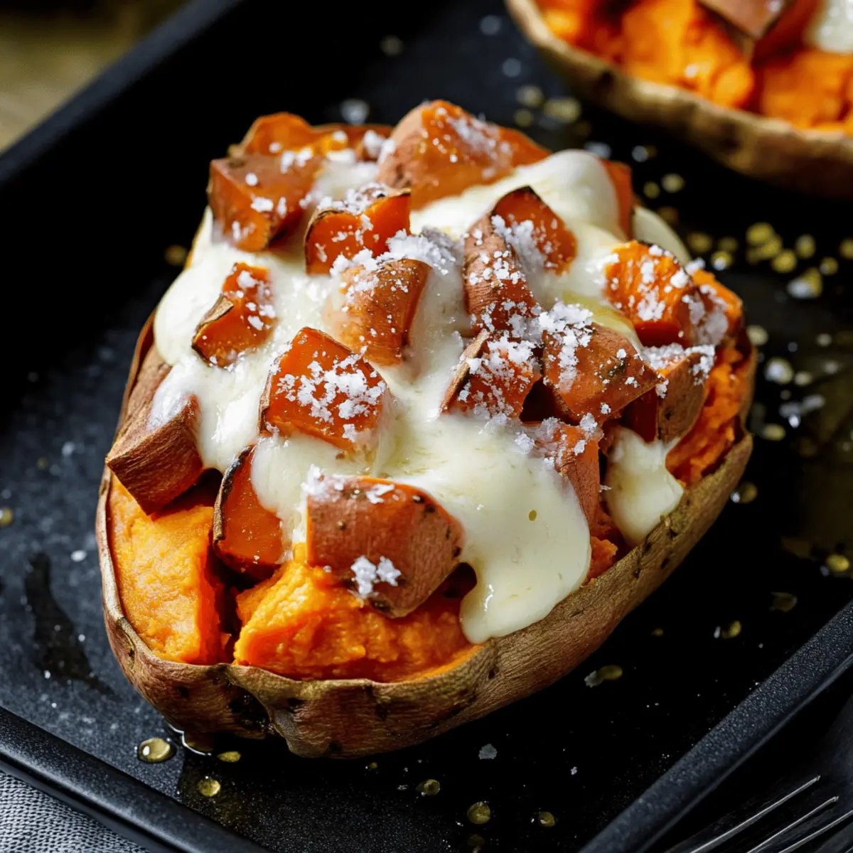 Copycat Texas Roadhouse Loaded Sweet Potato Recipe with Caramel Sauce