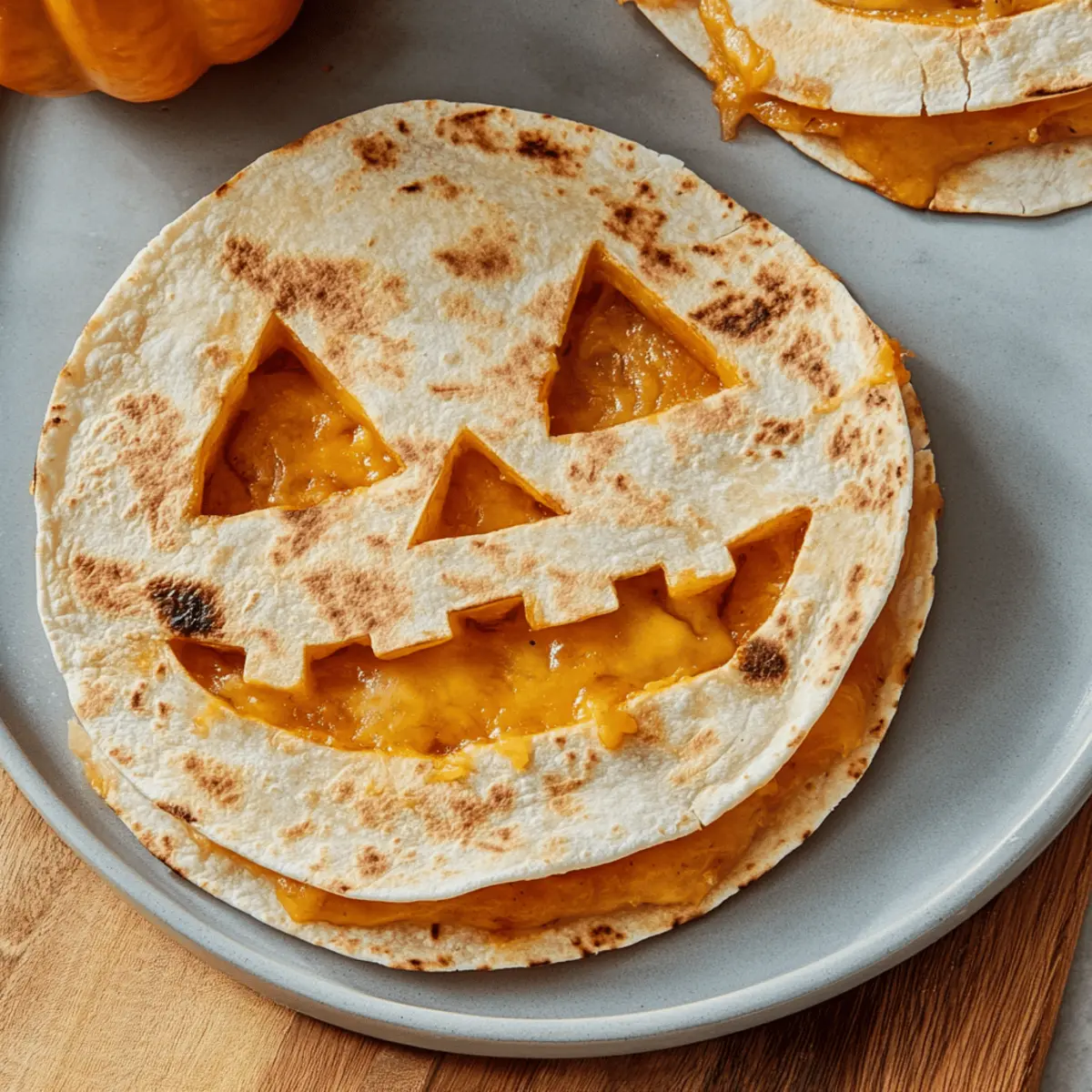 Delicious Cheesy Jack-o’-Lantern Quesadillas for Halloween Fun