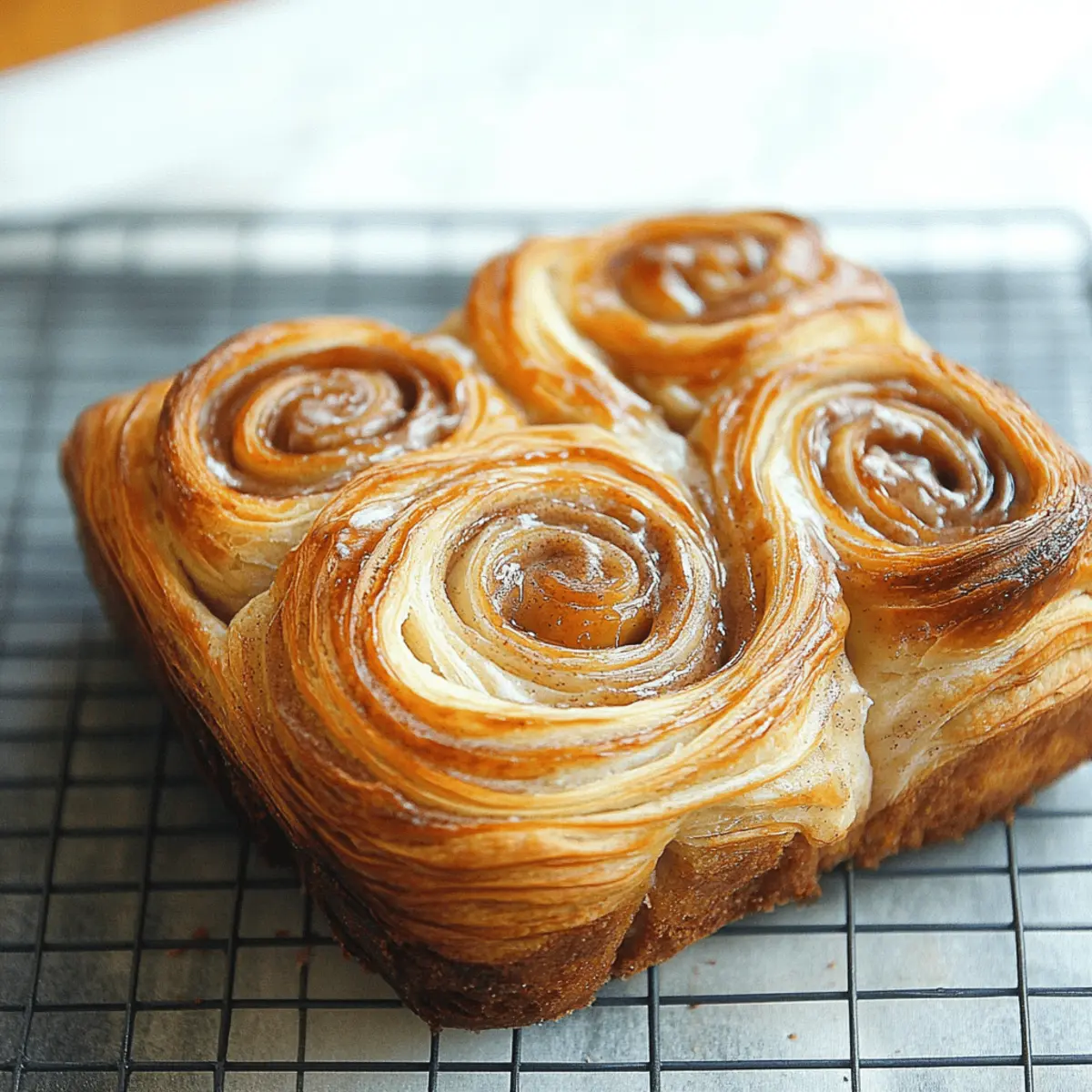 Cinnamon Honey Swirl Croissant Pull Apart Bread