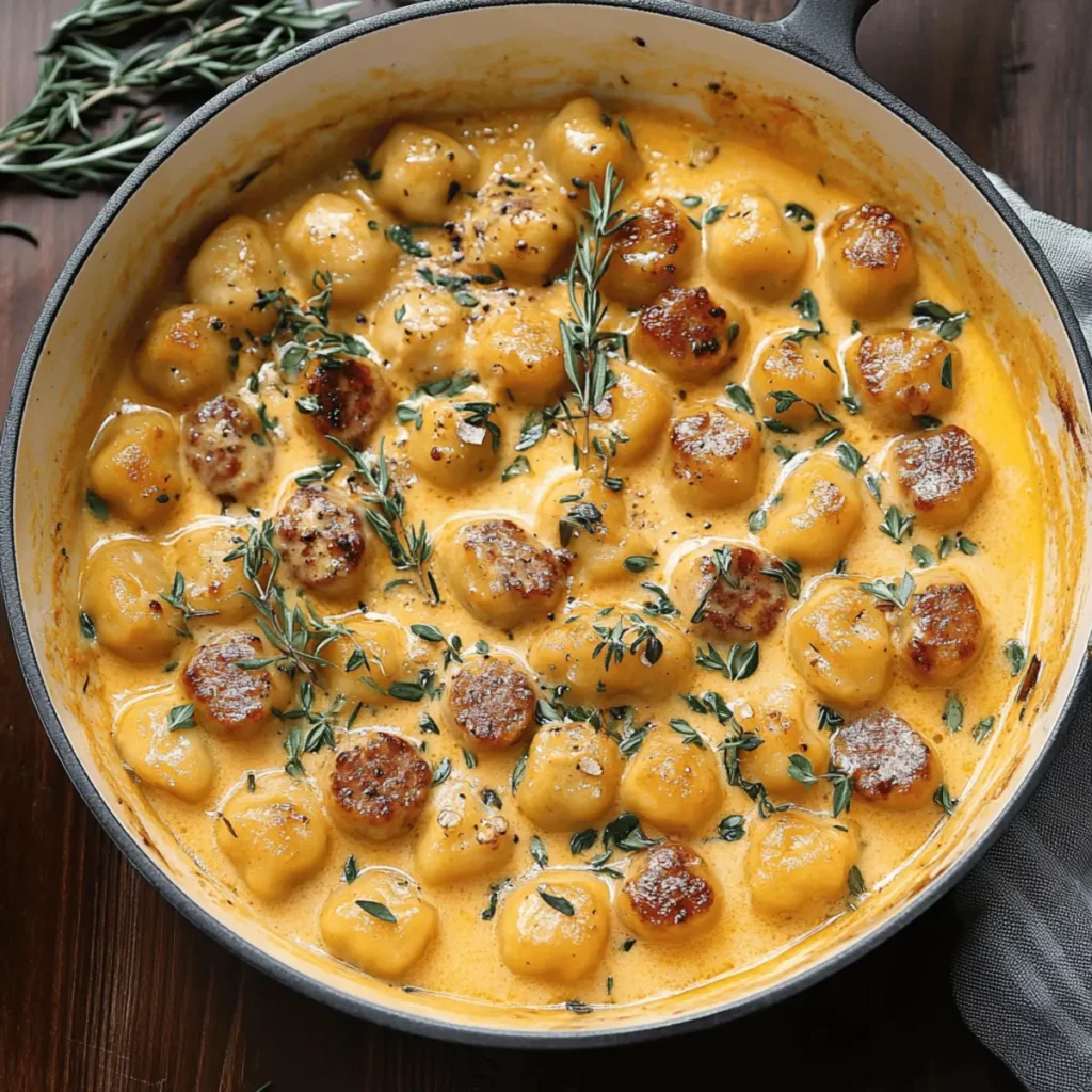 Creamy Butternut Squash Gnocchi with Sausage Recipe