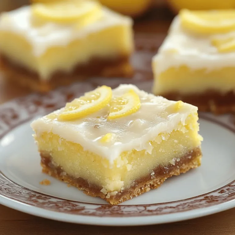 Lemon Brownie Bars Recipe