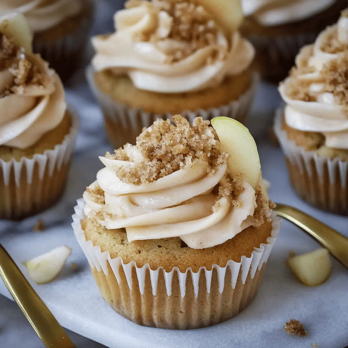 Delicious Apple Crumble Cupcakes Recipe with Creamy Frosting