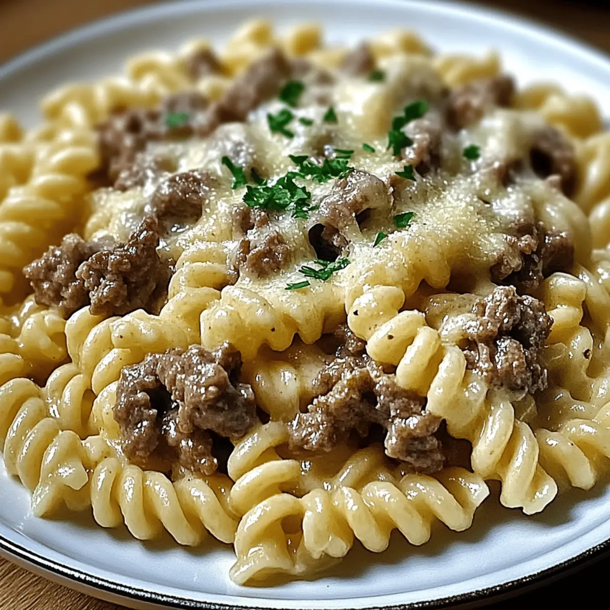 Creamy Garlic Parmesan Rotini with Tender Beef Recipe Under 30 Minutes