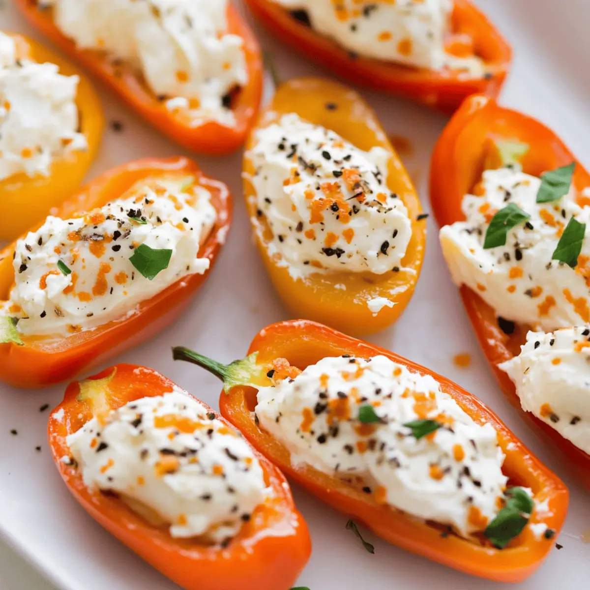 No-Bake Cream Cheese Stuffed Mini Peppers Recipe for Easy Appetizers