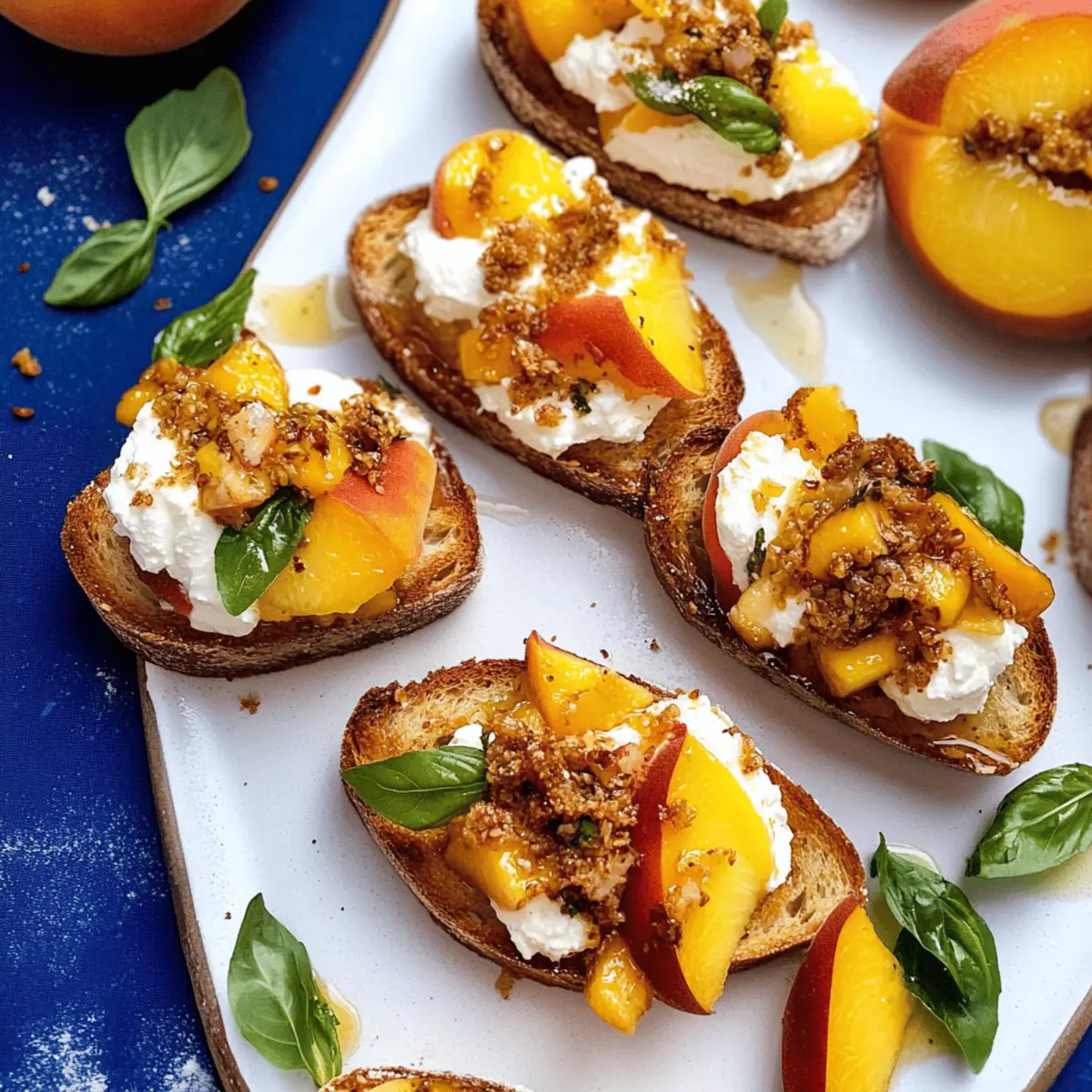 Best Peach Bruschetta With Whipped Ricotta for Summer Entertaining