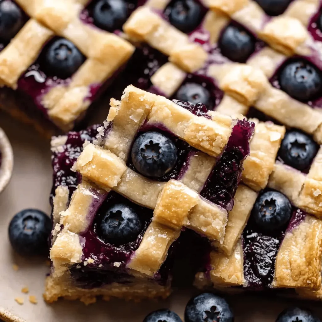 Blueberry Pie Bars with Lattice Top