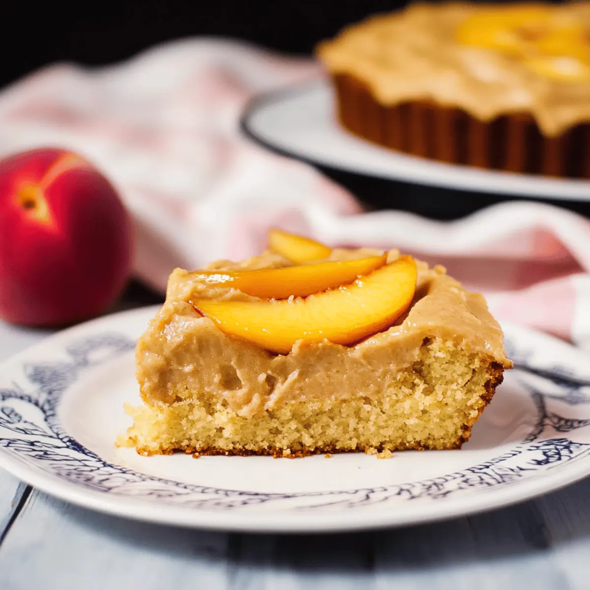 Delicious Brown Sugar Peach Cake Recipe with Creamy Icing